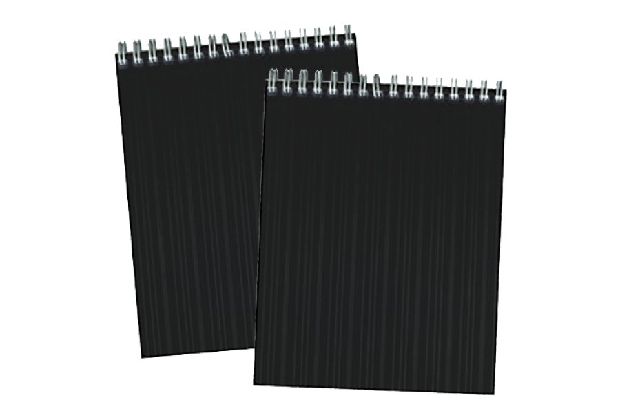 Kollegie Blok spiral A6 sort m Linier